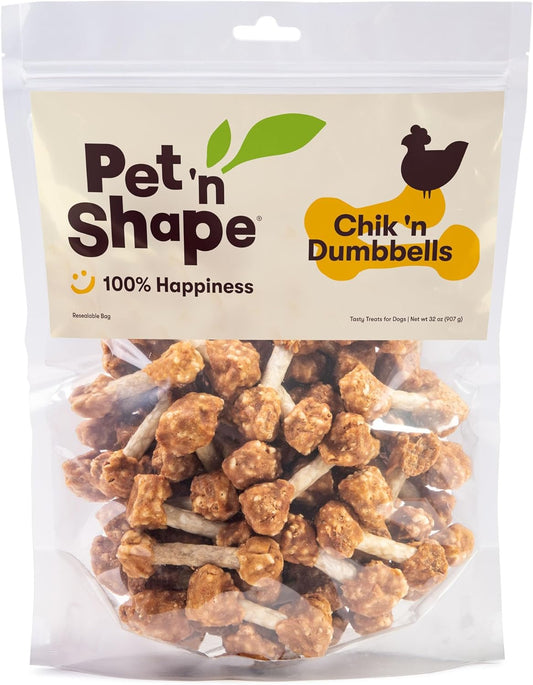 Chik 'N Rice Dumbbells - All Natural Dog Treats, Chicken, 32 Oz